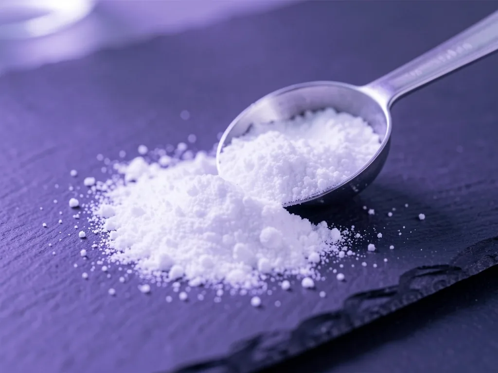 Magnesium glycinate powder with a measuring scoop